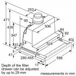 Bosch DFS067A51B 60厘米 728m³/h 拉趟式抽油煙機