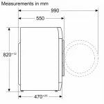 Siemens 西門子 WD14S4B0HK 8.0/5.0公斤 1400轉 洗衣乾衣機 (飛頂) (黑色圈)