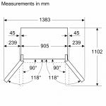 Bosch KFN96APEAG 593公升 Series 6 不銹鋼面防指紋 無霜法式多門雪櫃