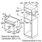 Bosch HSG7361B1 60厘米 71公升 嵌入式蒸焗爐 (黑色玻璃)